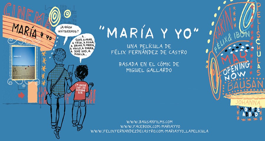 Cartel de la película María y Yo (2010), de Félix Fernández de Castro, basada en el cómic de Miguel Gallardo